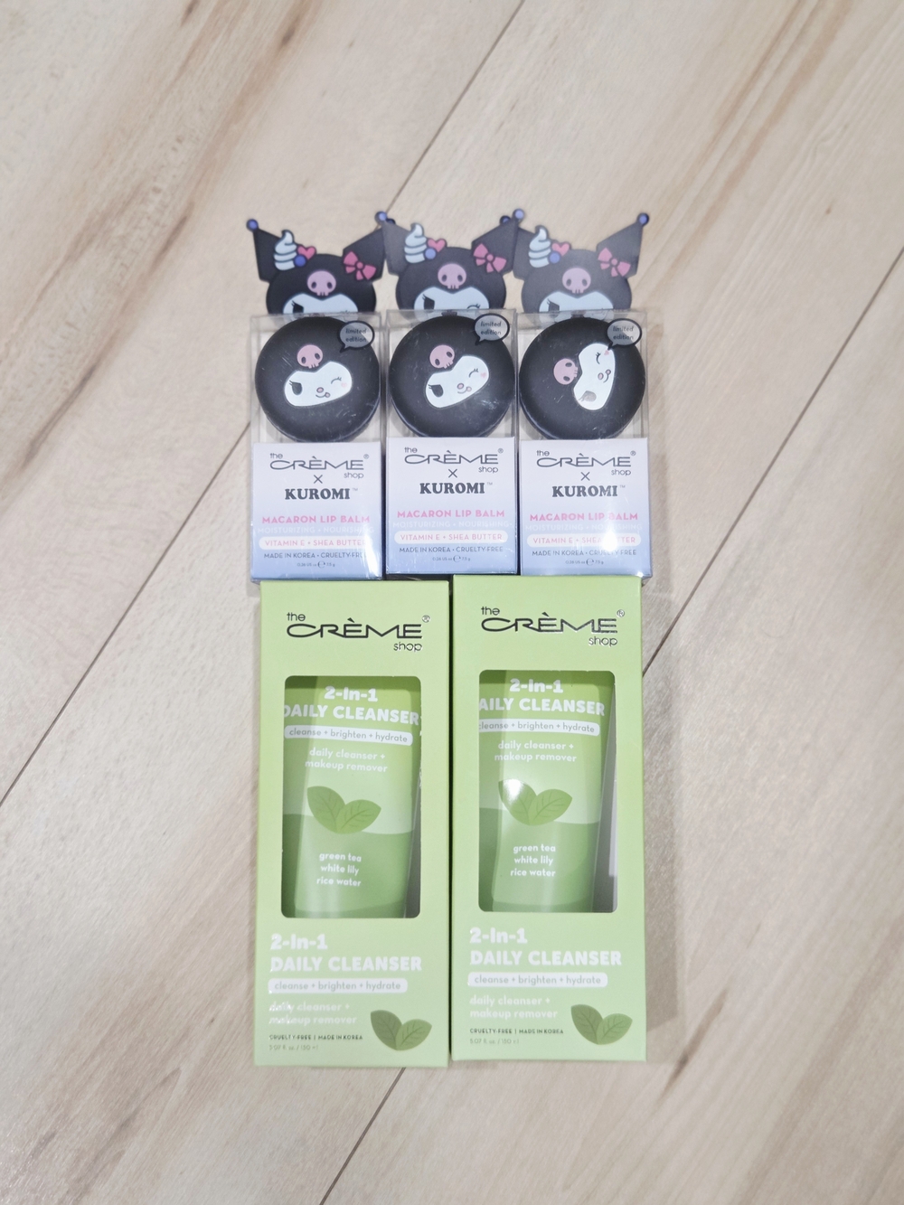The Creme Shop Kuromi Macaron Lip Balm & 2-in-1 Daily Cleanser Set (2) Bundle